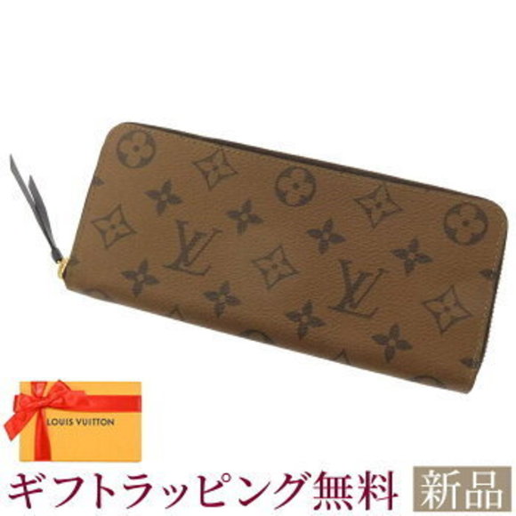 Louis Vuitton Monogram Reverse Long Wallet Portefeuille Clemence Black - Picture 1 of 5